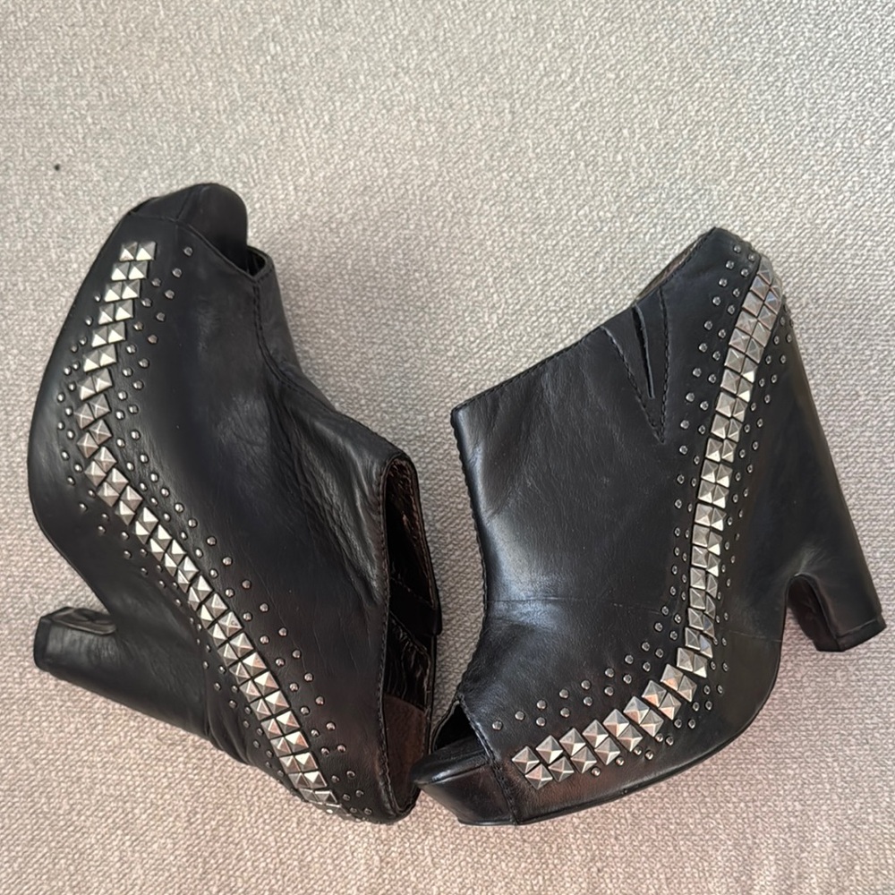 Sam Edelman Black Studded Ankle Booties